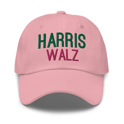 Harris Walz Pink & Green Dad Hat